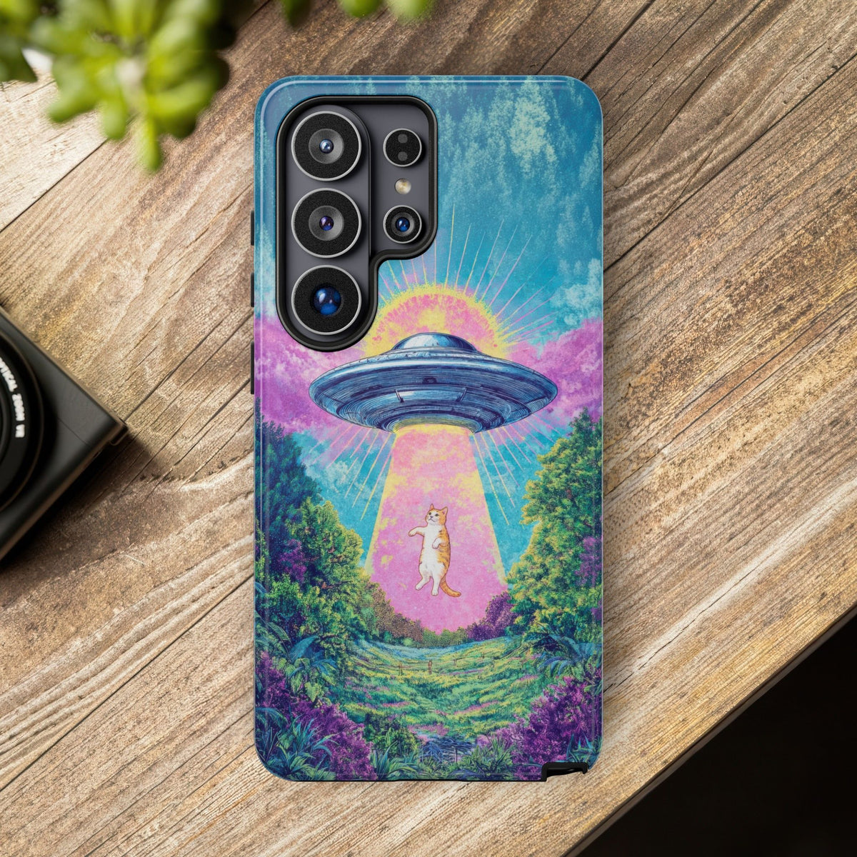 Vintage Alien UFO Graphic Tough Phone Cases