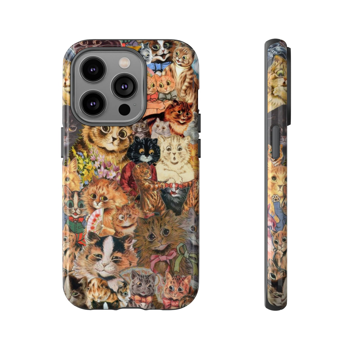 Aesthetic Cats Case - Vintage Kitty Graphic Tough Phone Cases