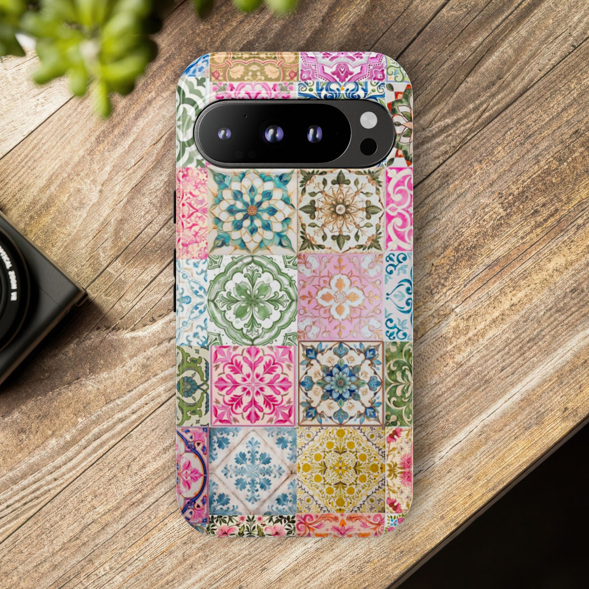 Vintage Mosaic Tile Graphic Tough Phone Cases
