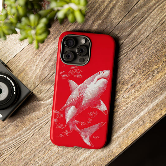 The Shark - Etching Style Series Graphic Tough Phone Cases