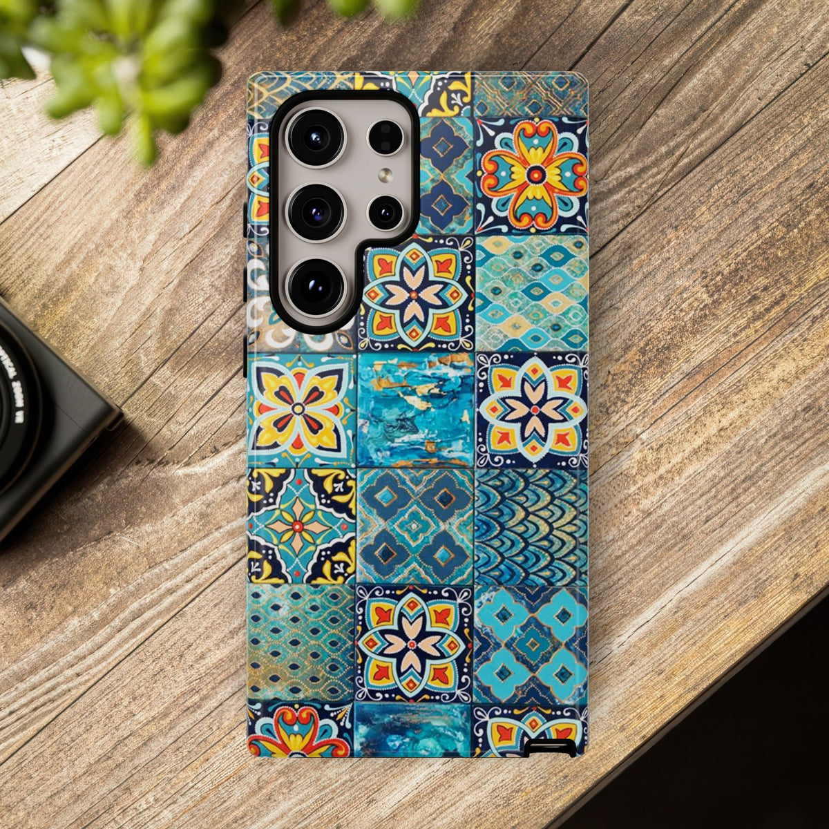Vintage Mosaic Tile Graphic Tough Phone Cases