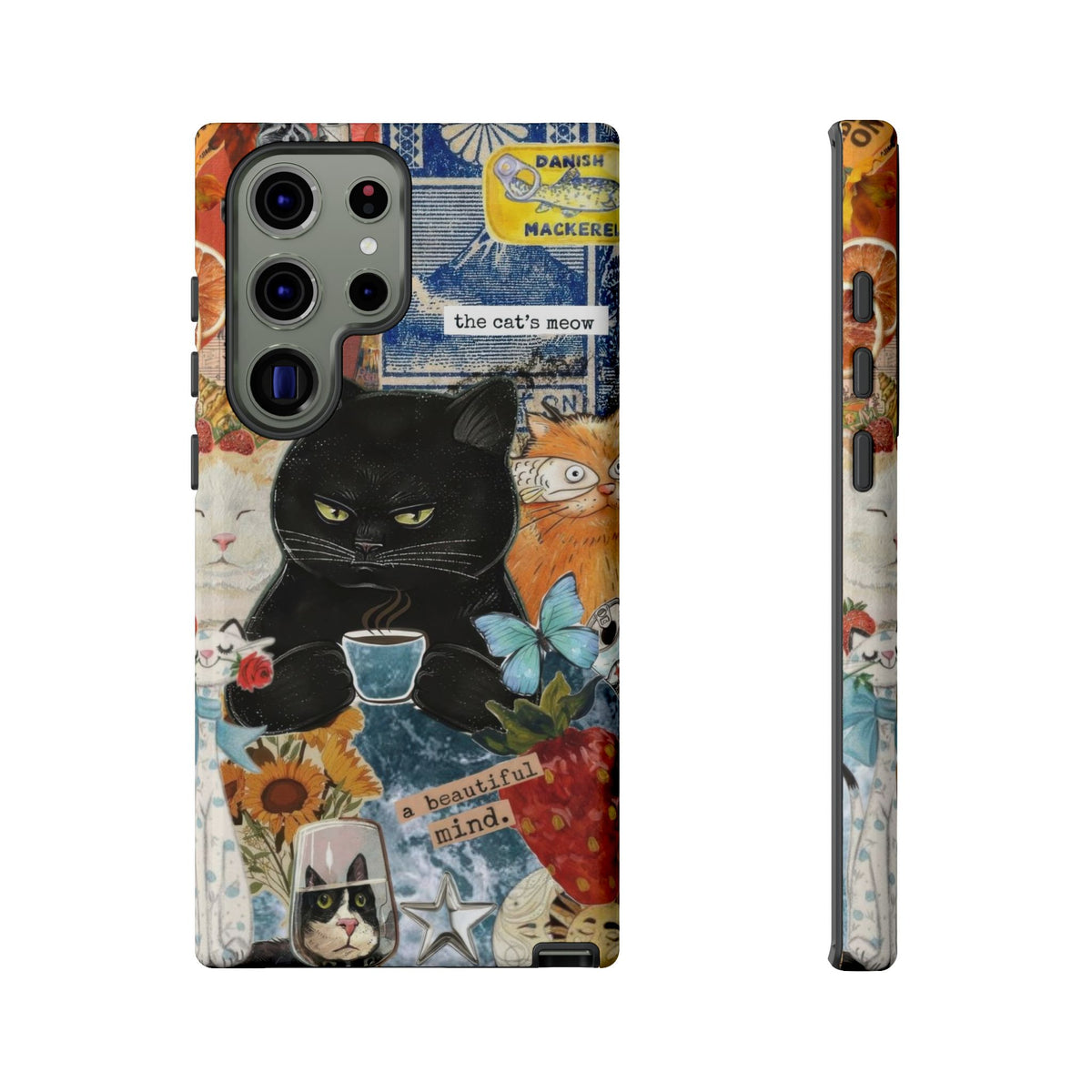 Aesthetic Cats Case - Vintage Kitty Graphic Tough Phone Cases