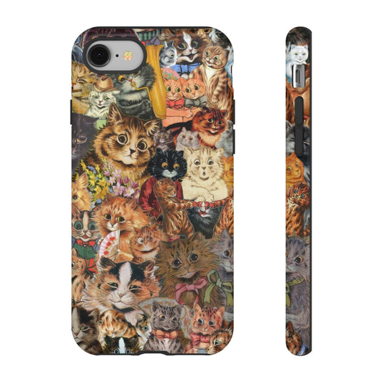 Aesthetic Cats Case - Vintage Kitty Graphic Tough Phone Cases