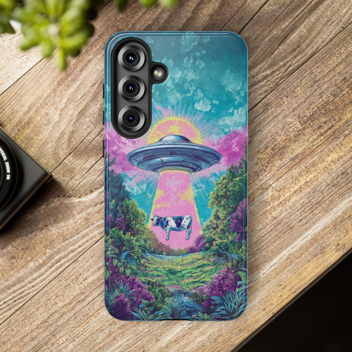 Vintage Alien UFO Graphic Tough Phone Cases