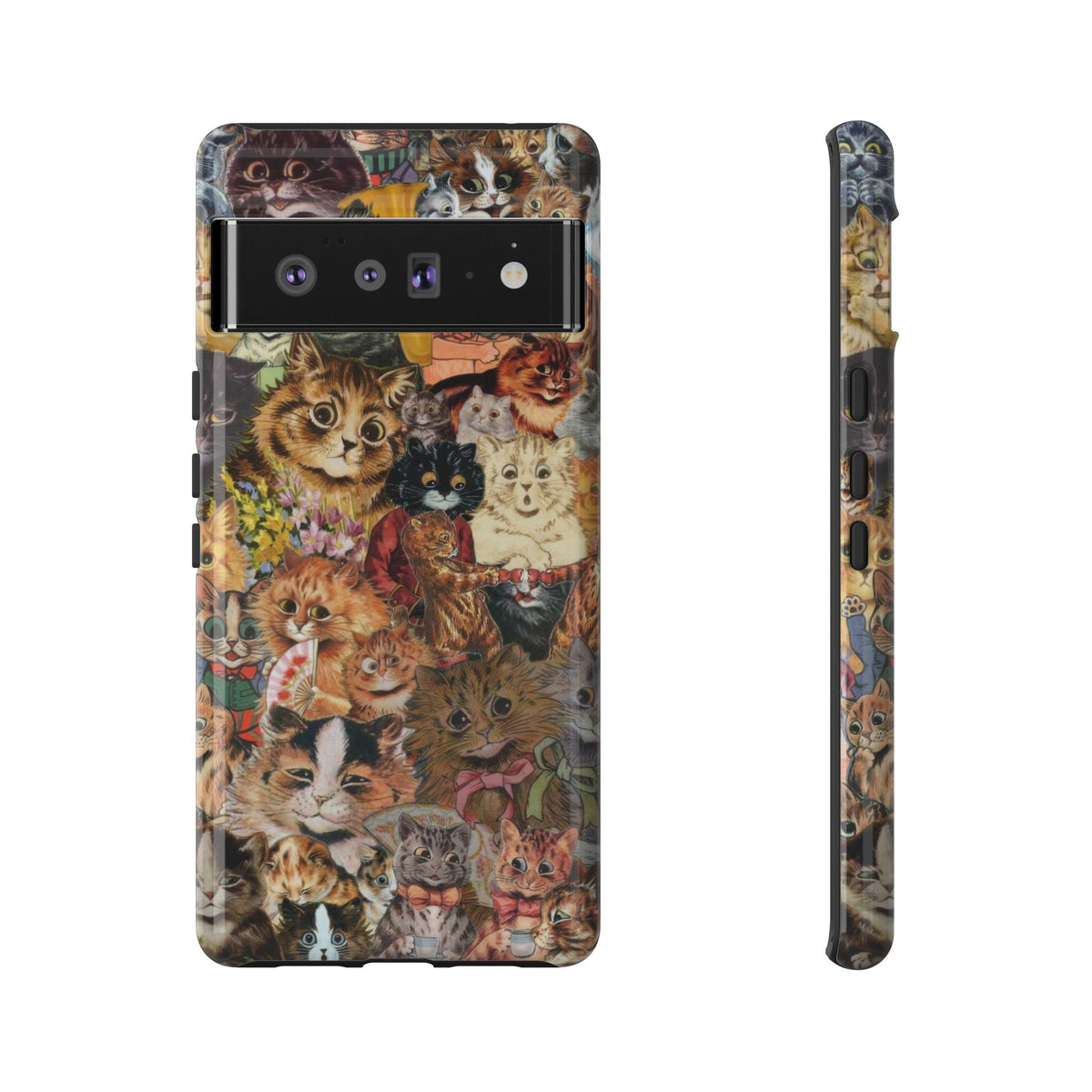 Aesthetic Cats Case - Vintage Kitty Graphic Tough Phone Cases