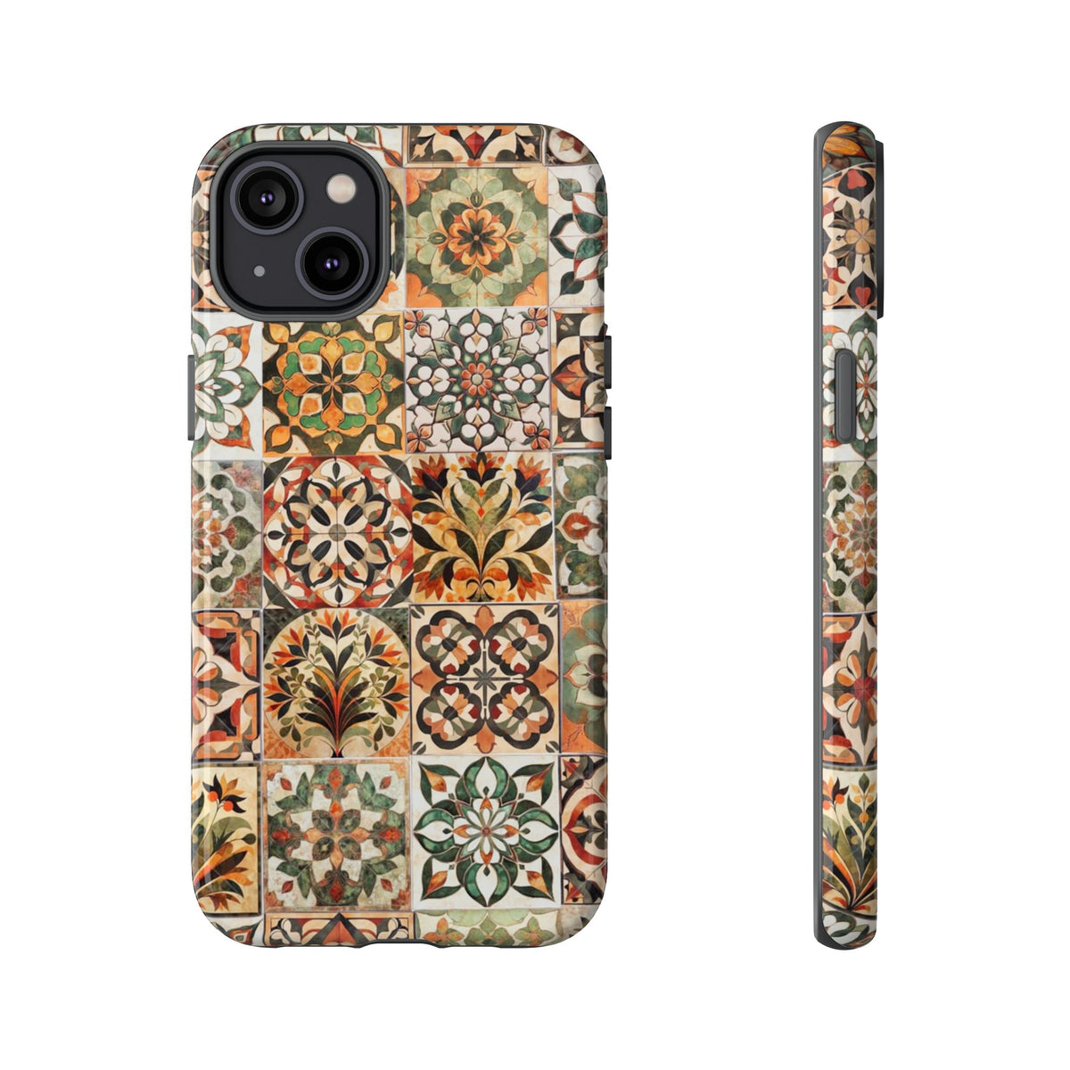 Vintage Mosaic Tile Graphic Tough Phone Cases
