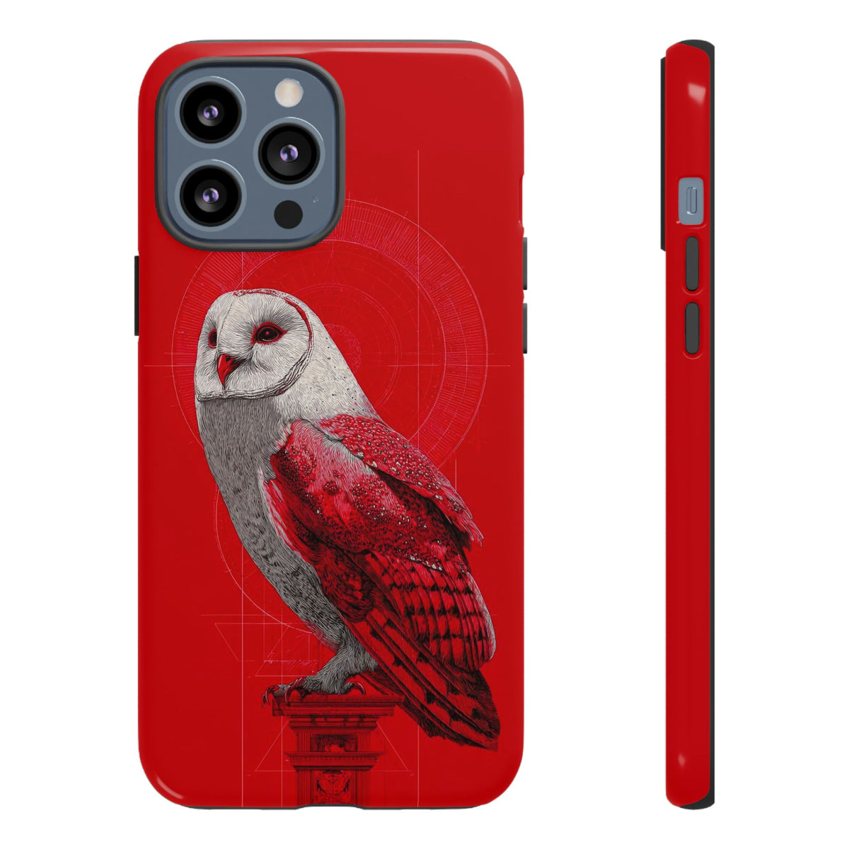 The Owl - Etching Style Series Graphic Tough Phone Cases
