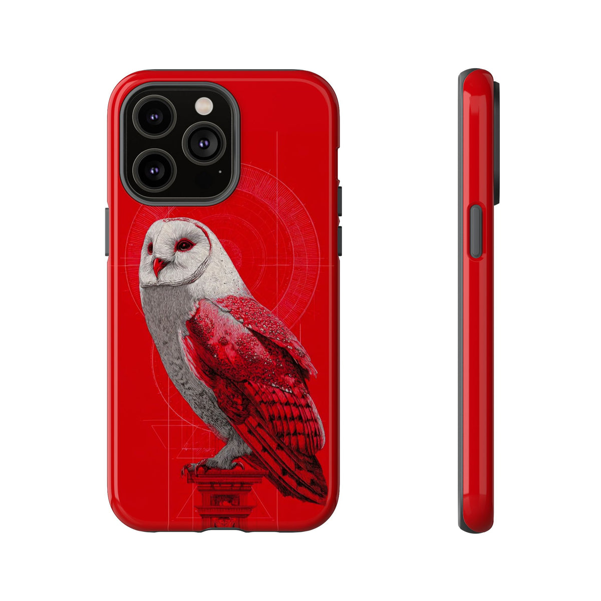 The Owl - Etching Style Series Graphic Tough Phone Cases