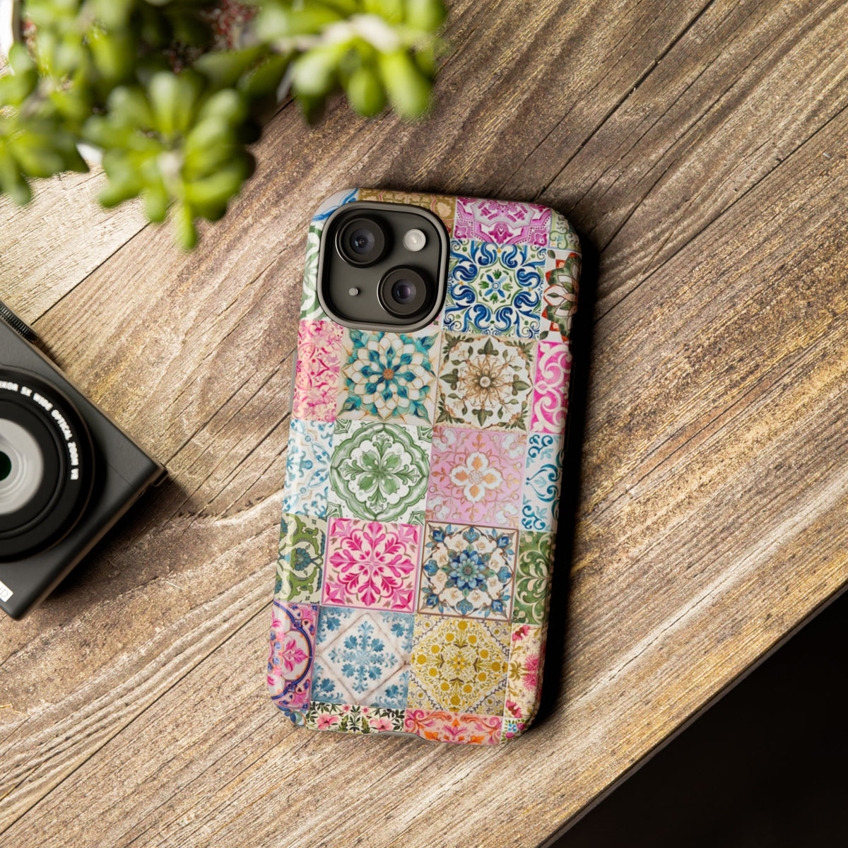 Vintage Mosaic Tile Graphic Tough Phone Cases