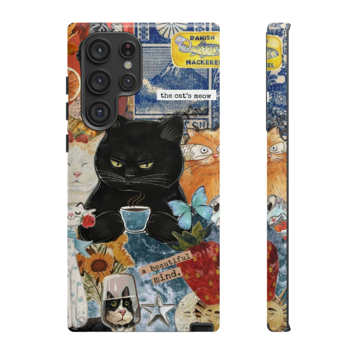 Aesthetic Cats Case - Vintage Kitty Graphic Tough Phone Cases