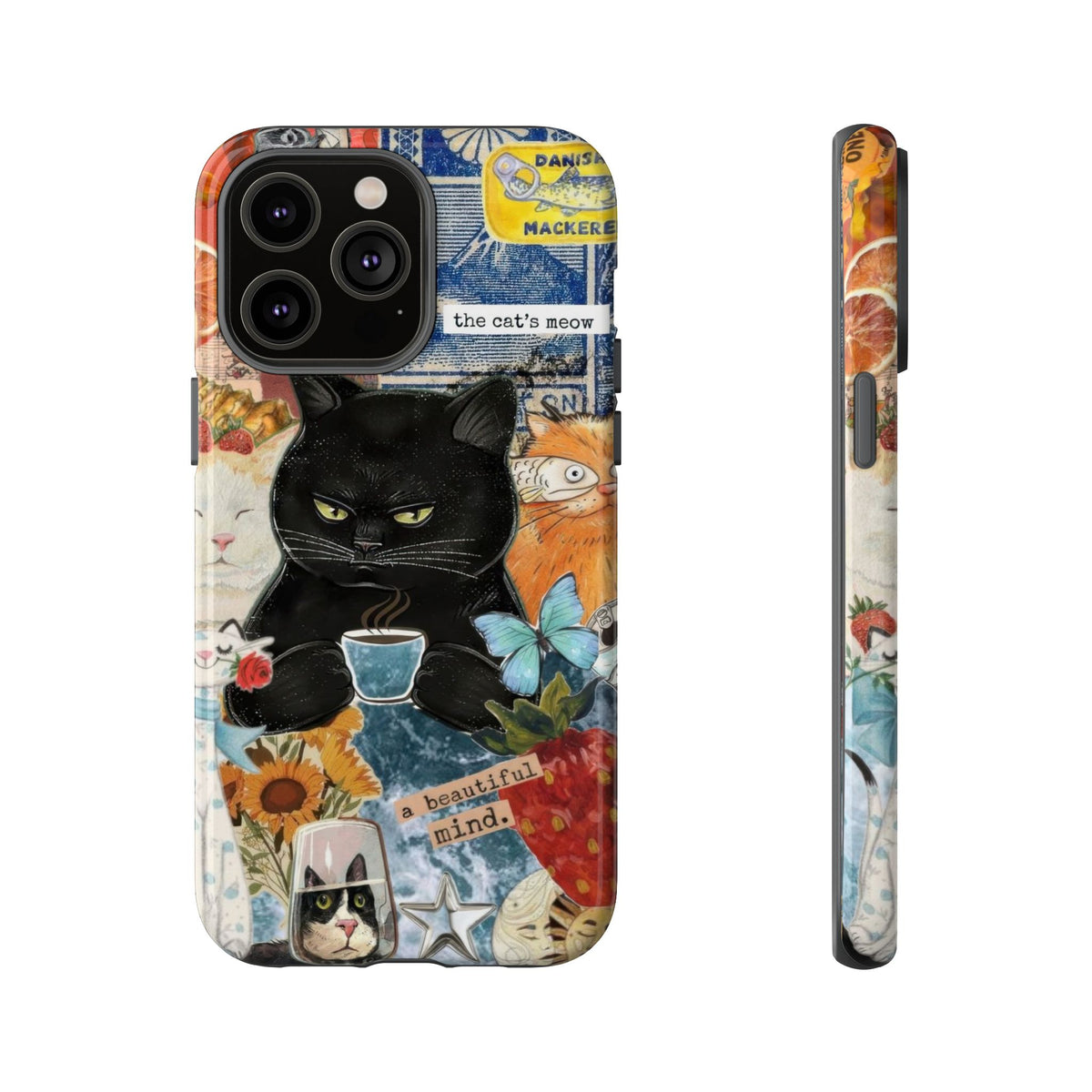 Aesthetic Cats Case - Vintage Kitty Graphic Tough Phone Cases