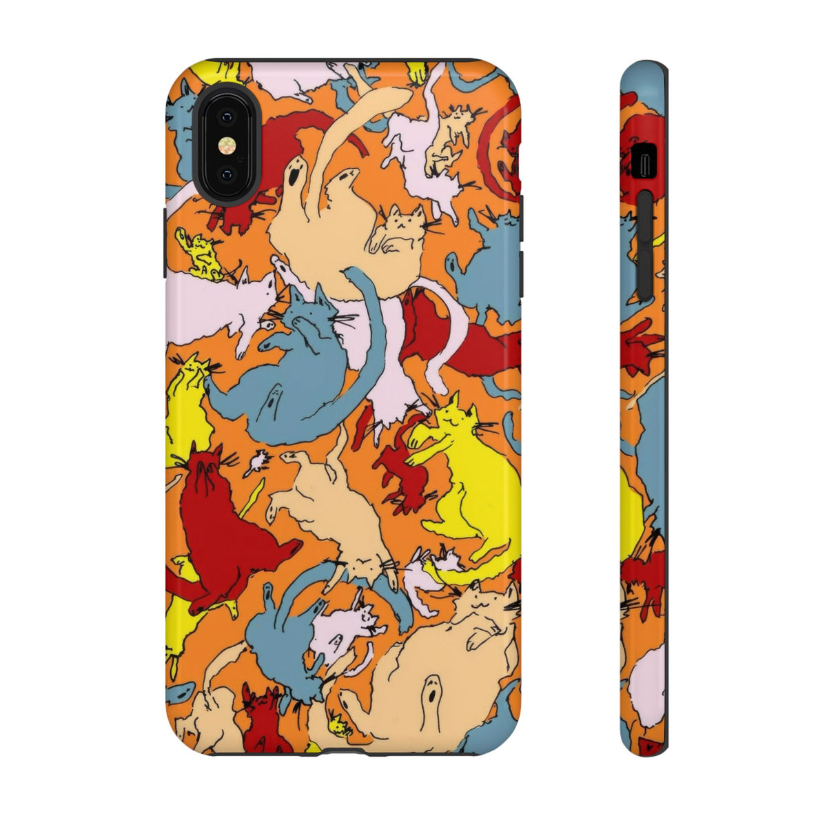 Aesthetic Cats Case - Vintage Kitty Graphic Tough Phone Cases