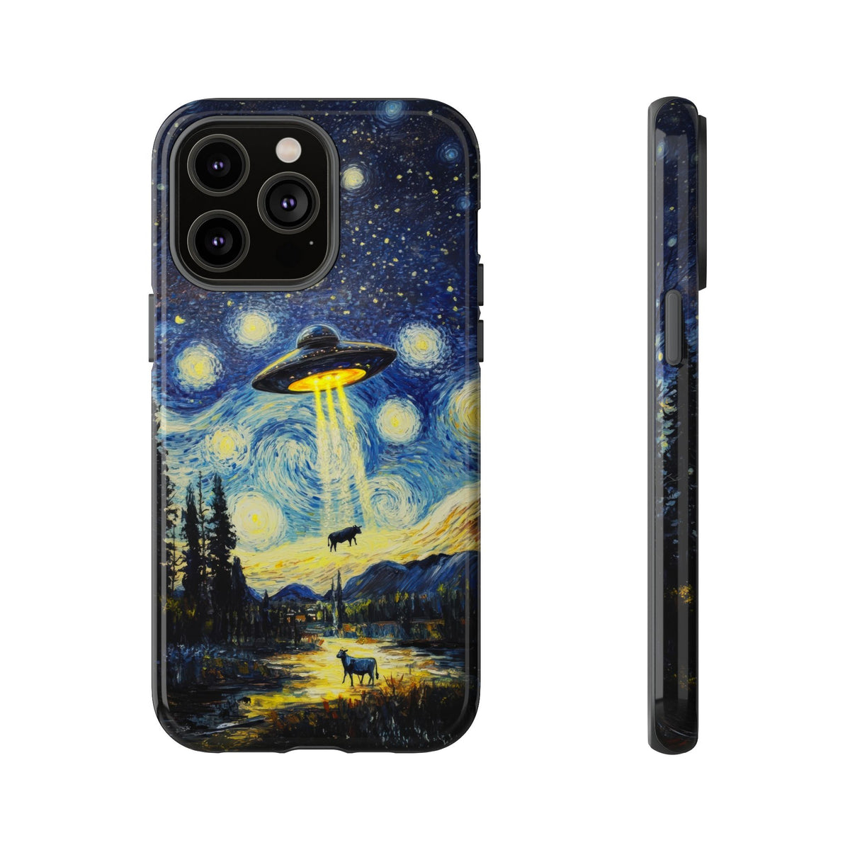 Vintage Alien UFO Graphic Tough Phone Cases