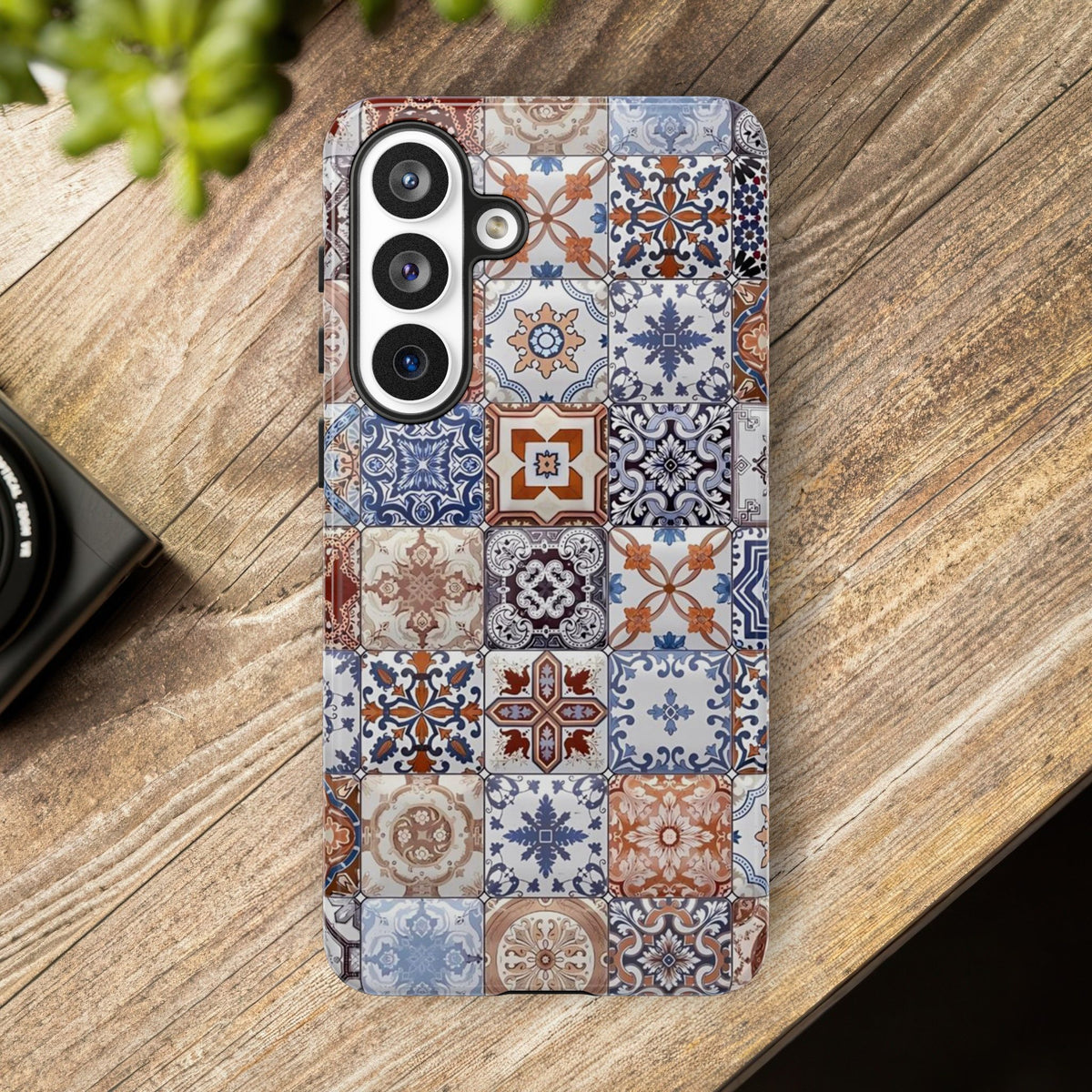 Vintage Mosaic Tile Graphic Tough Phone Cases