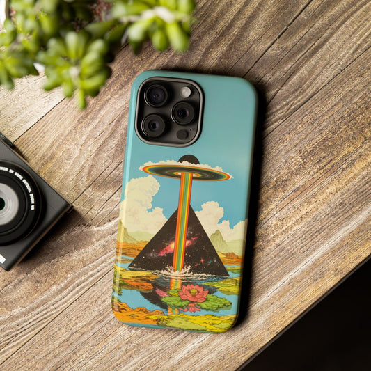 Vintage Alien UFO Graphic Tough Phone Cases