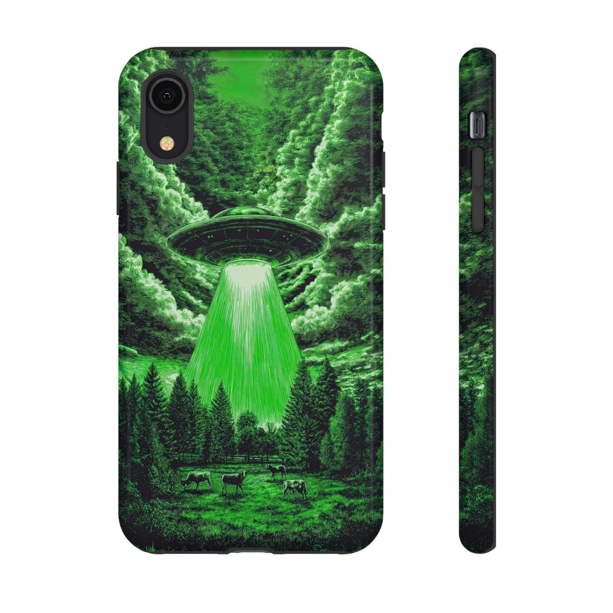 Vintage Alien UFO Graphic Tough Phone Cases