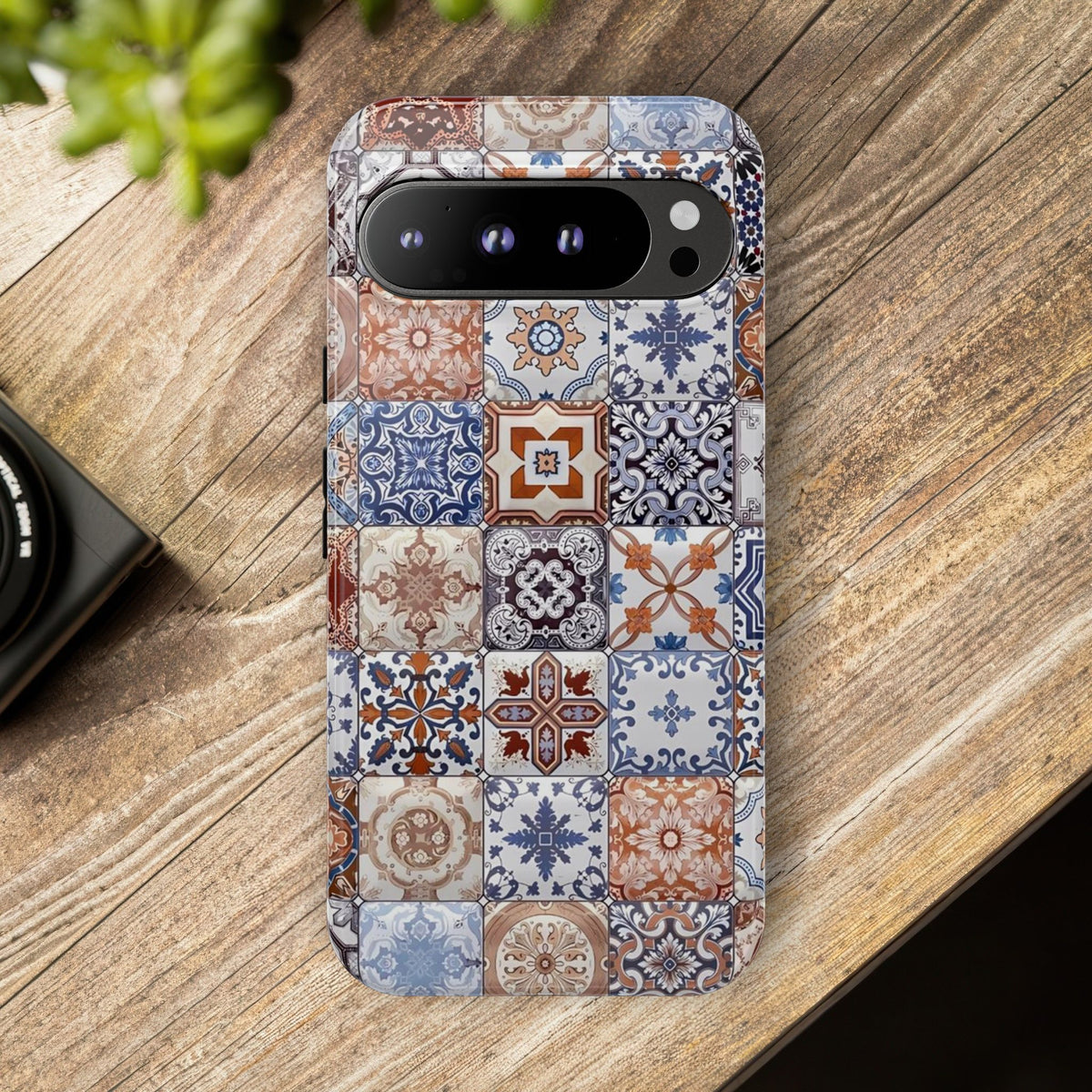 Vintage Mosaic Tile Graphic Tough Phone Cases