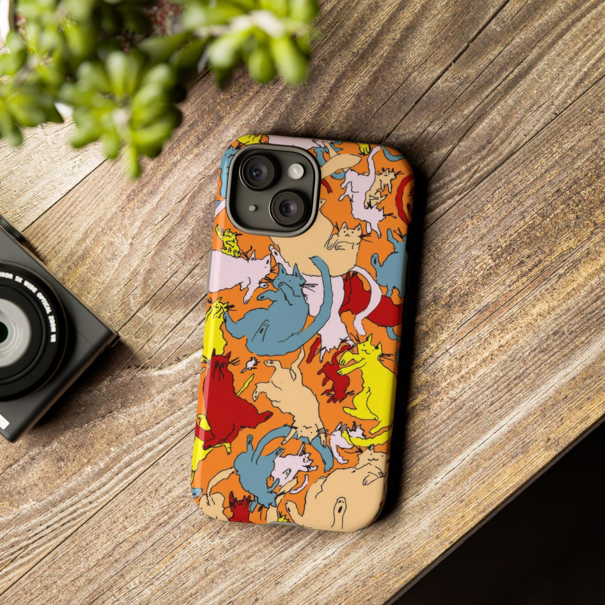Aesthetic Cats Case - Vintage Kitty Graphic Tough Phone Cases