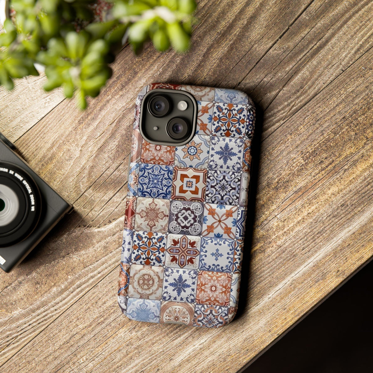Vintage Mosaic Tile Graphic Tough Phone Cases