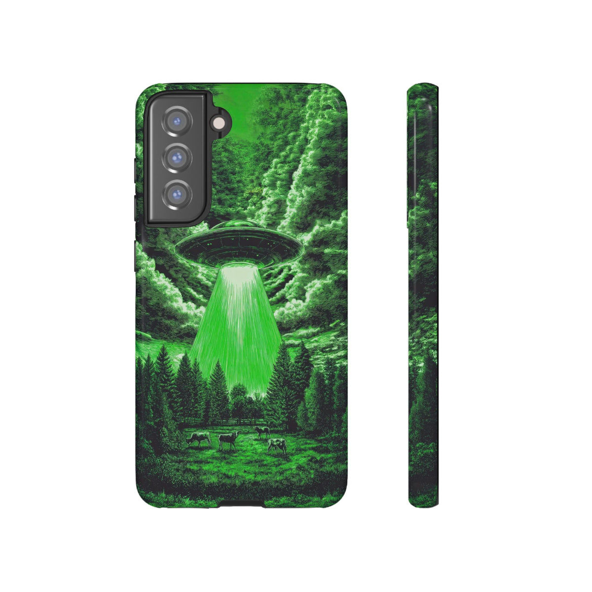 Vintage Alien UFO Graphic Tough Phone Cases