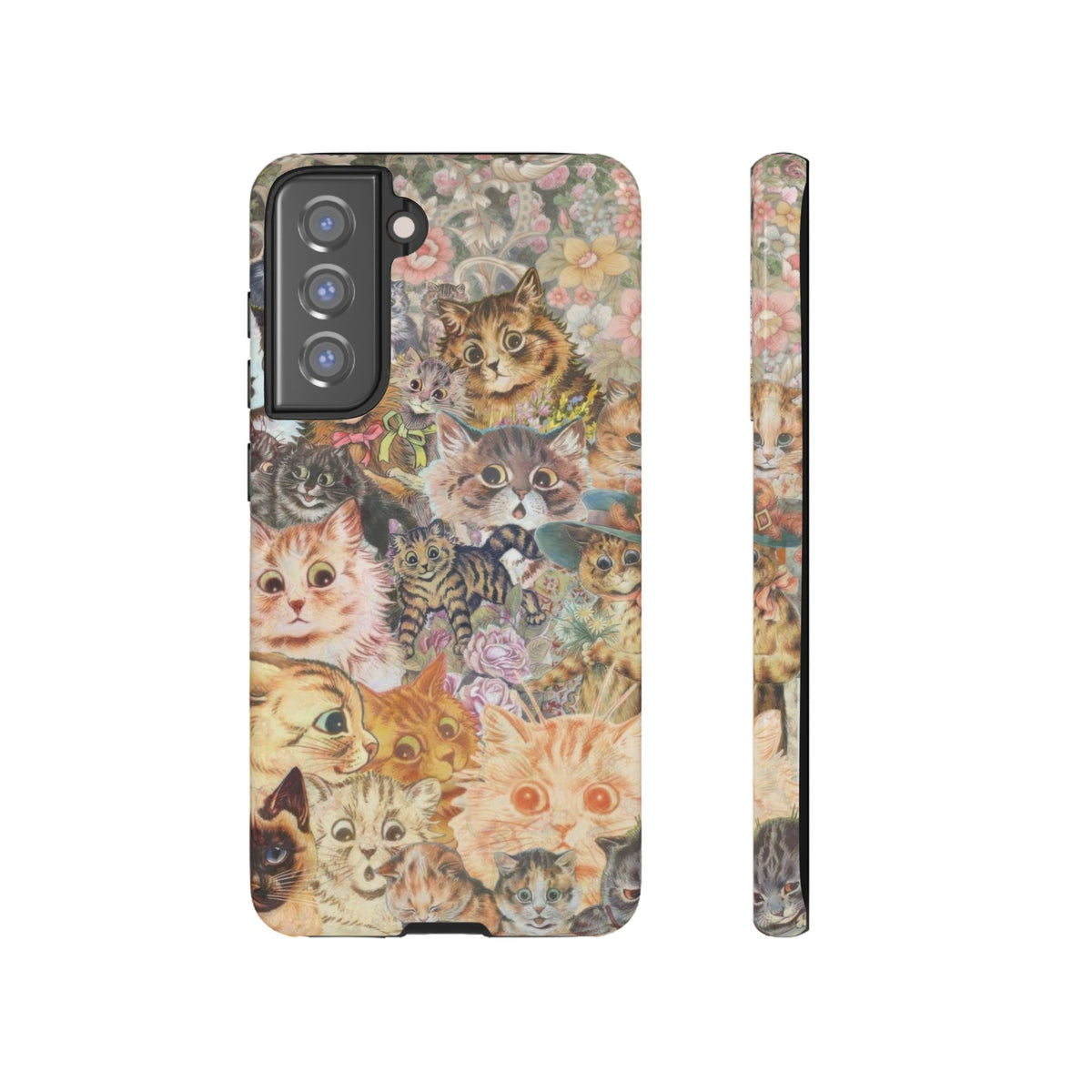 Aesthetic Cats Case - Vintage Kitty Graphic Tough Phone Cases
