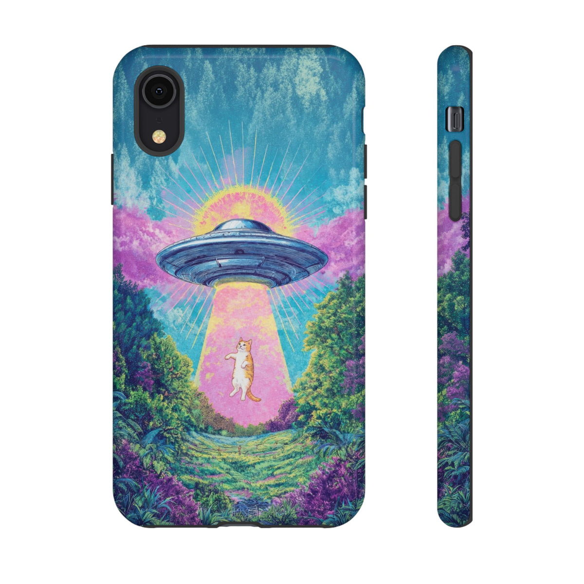 Vintage Alien UFO Graphic Tough Phone Cases