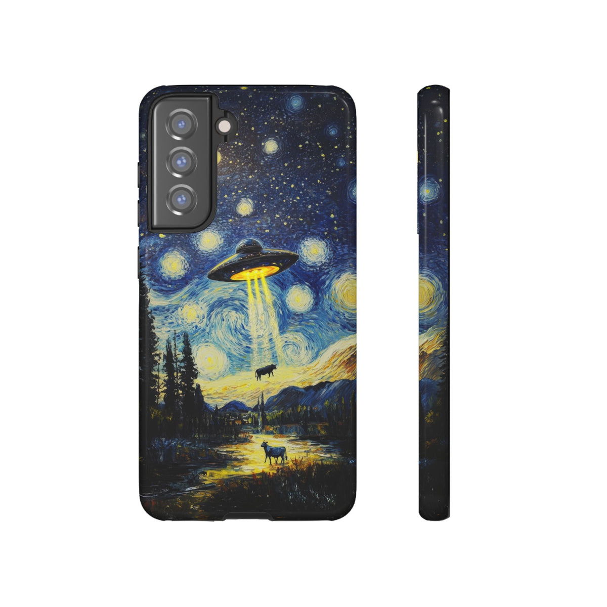 Vintage Alien UFO Graphic Tough Phone Cases