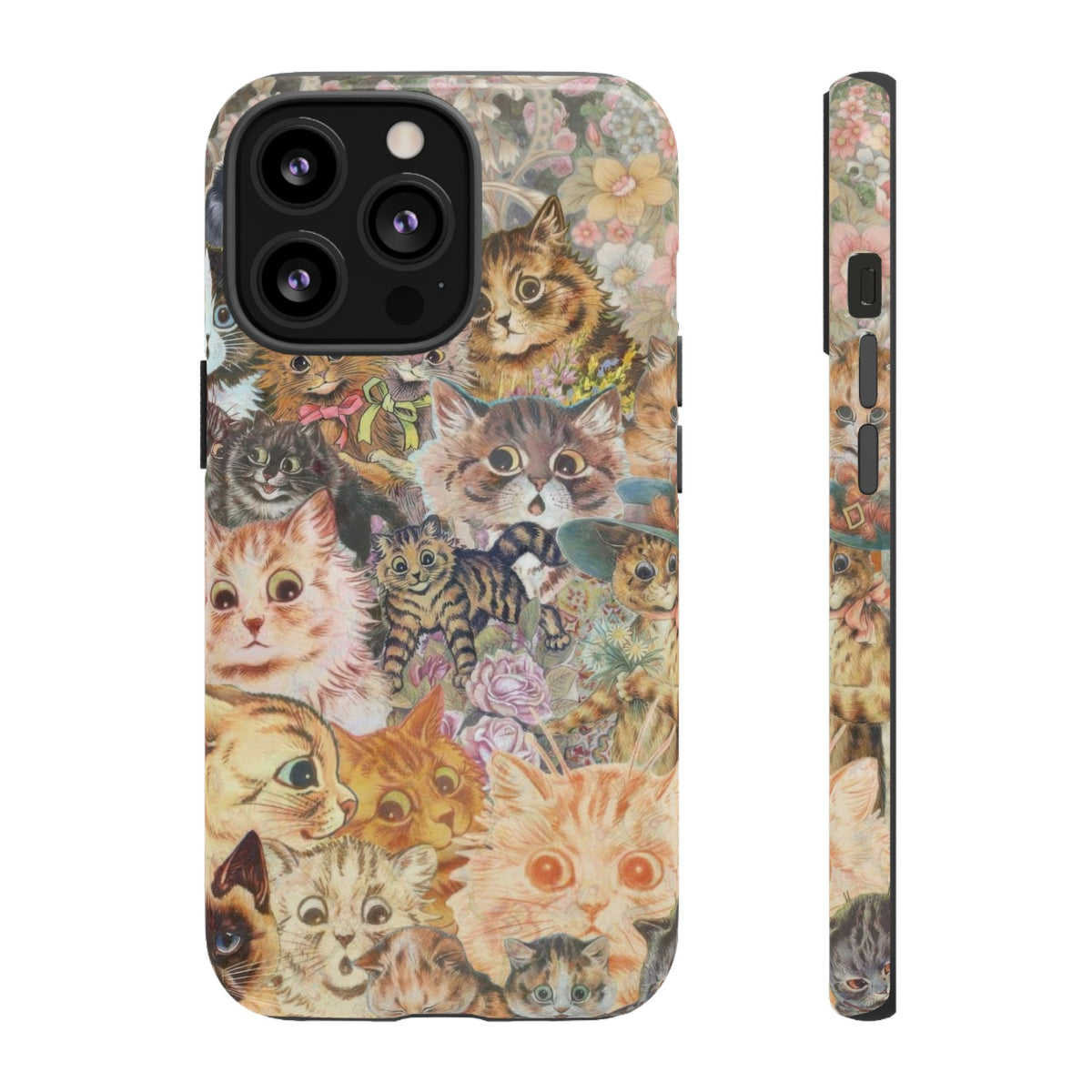 Aesthetic Cats Case - Vintage Kitty Graphic Tough Phone Cases