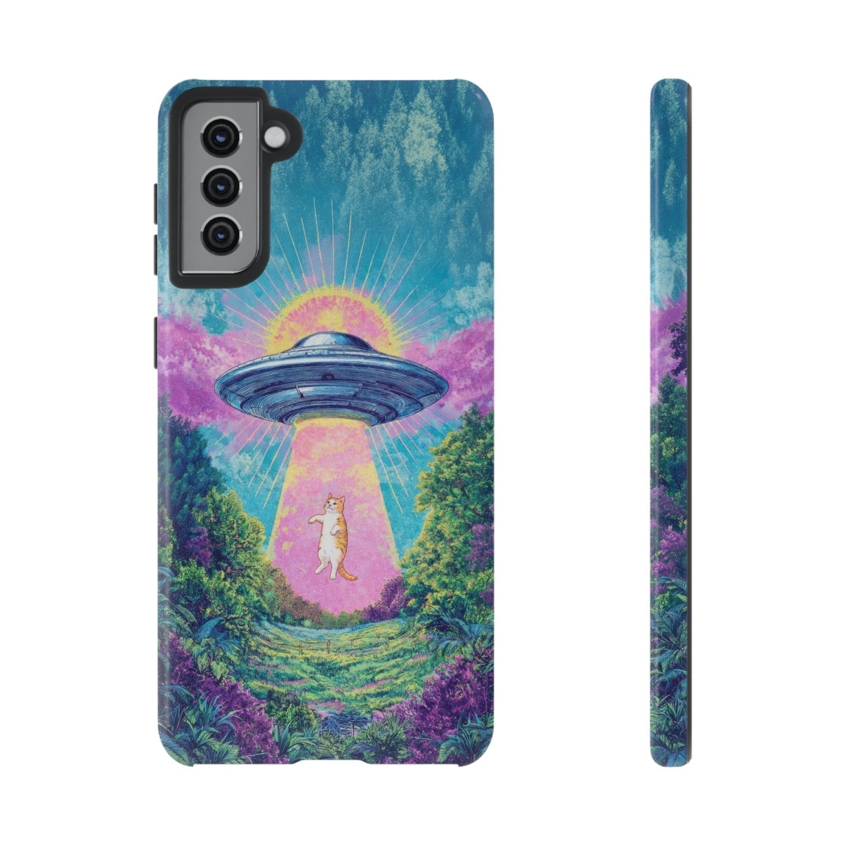 Vintage Alien UFO Graphic Tough Phone Cases