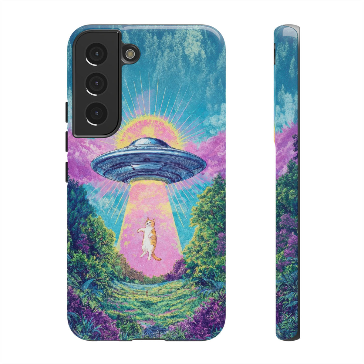 Vintage Alien UFO Graphic Tough Phone Cases