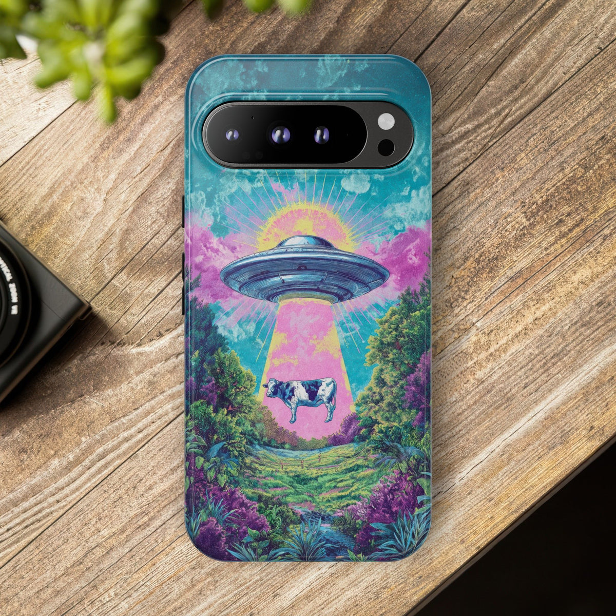 Vintage Alien UFO Graphic Tough Phone Cases