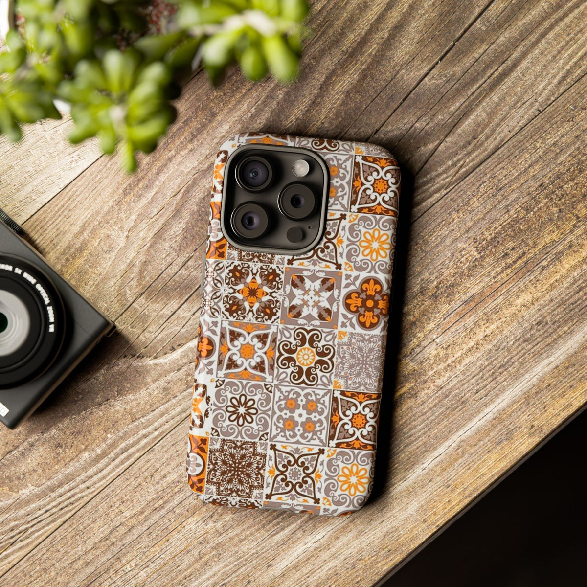 Vintage Mosaic Tile Graphic Tough Phone Cases