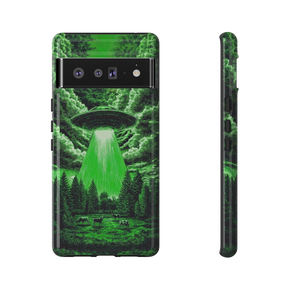 Vintage Alien UFO Graphic Tough Phone Cases