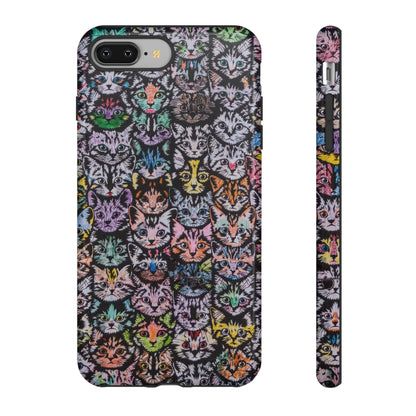 Aesthetic Cats Case - Vintage Kitty Graphic Tough Phone Cases