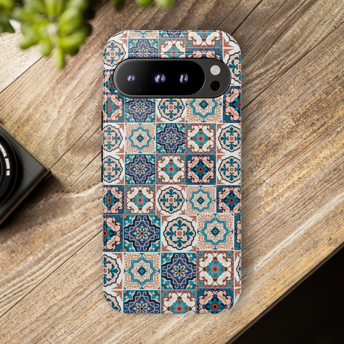 Vintage Mosaic Tile Graphic Tough Phone Cases