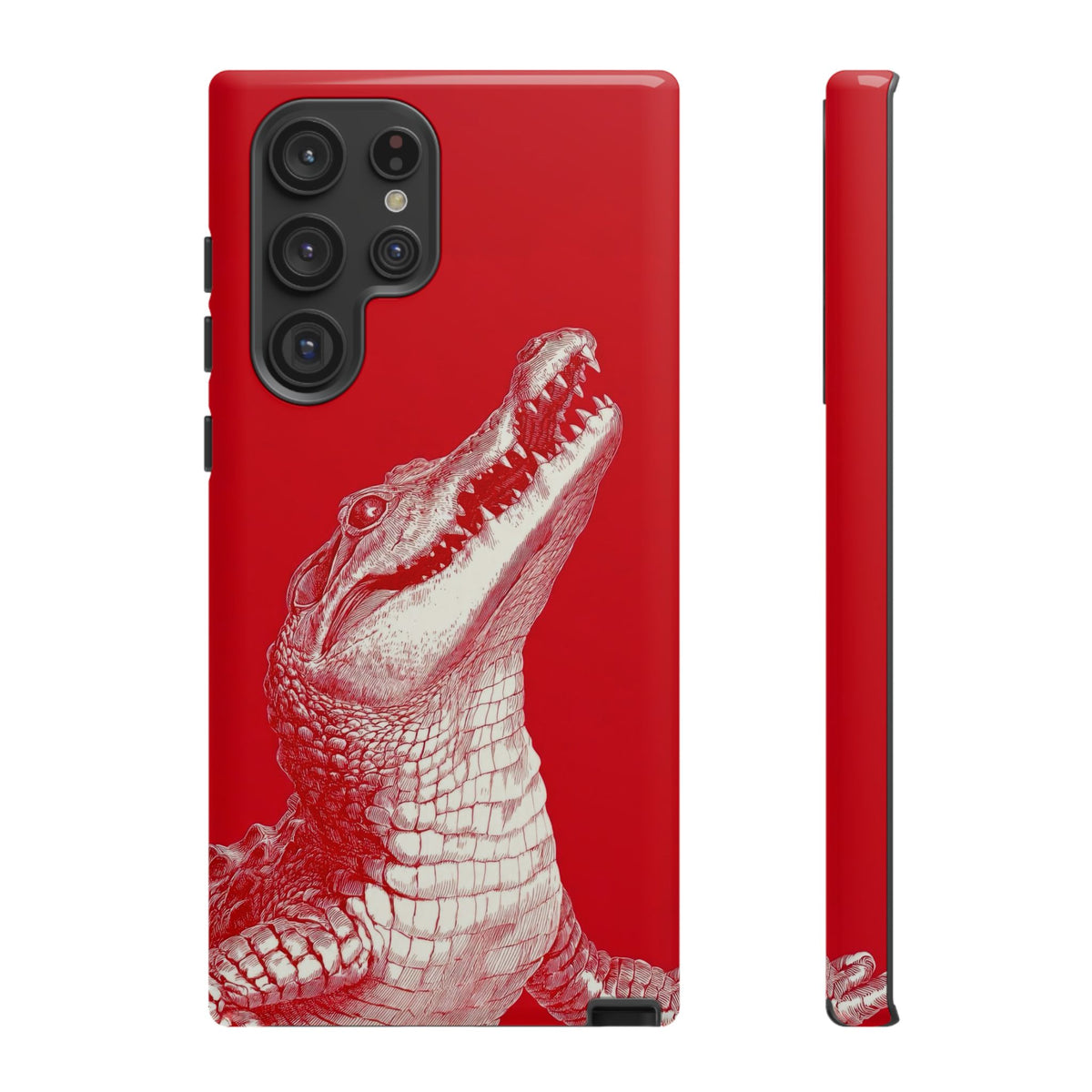 The Crocodile - Etching Style Series Graphic Tough Phone Cases