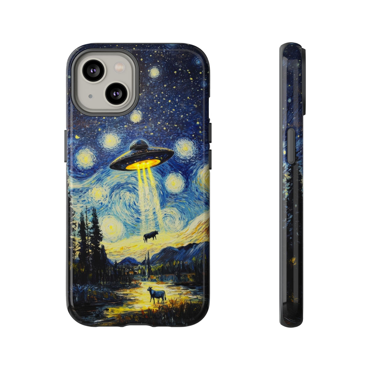 Vintage Alien UFO Graphic Tough Phone Cases