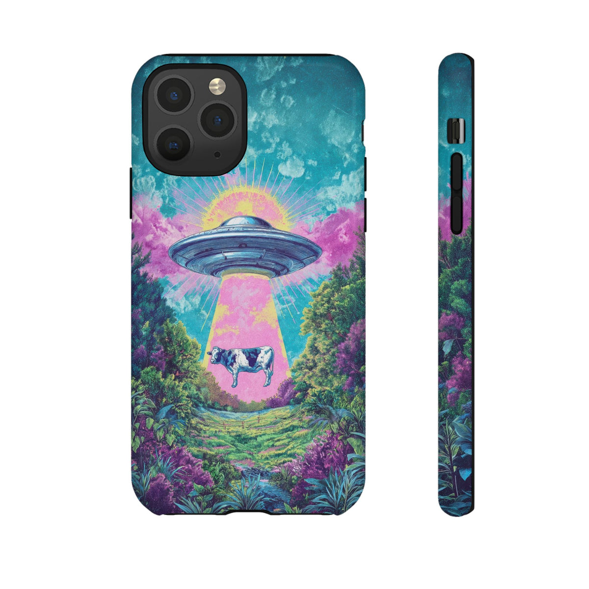 Vintage Alien UFO Graphic Tough Phone Cases