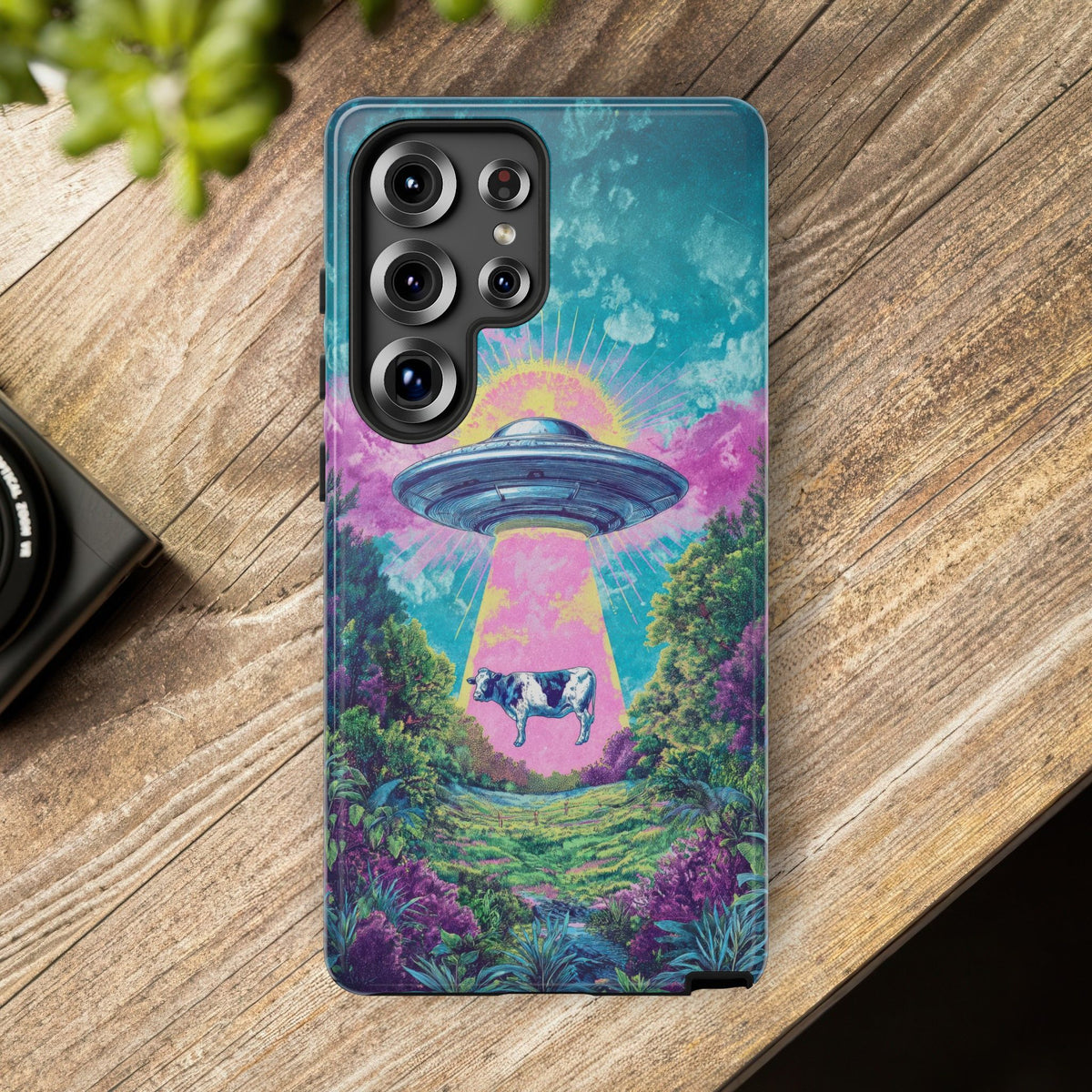 Vintage Alien UFO Graphic Tough Phone Cases