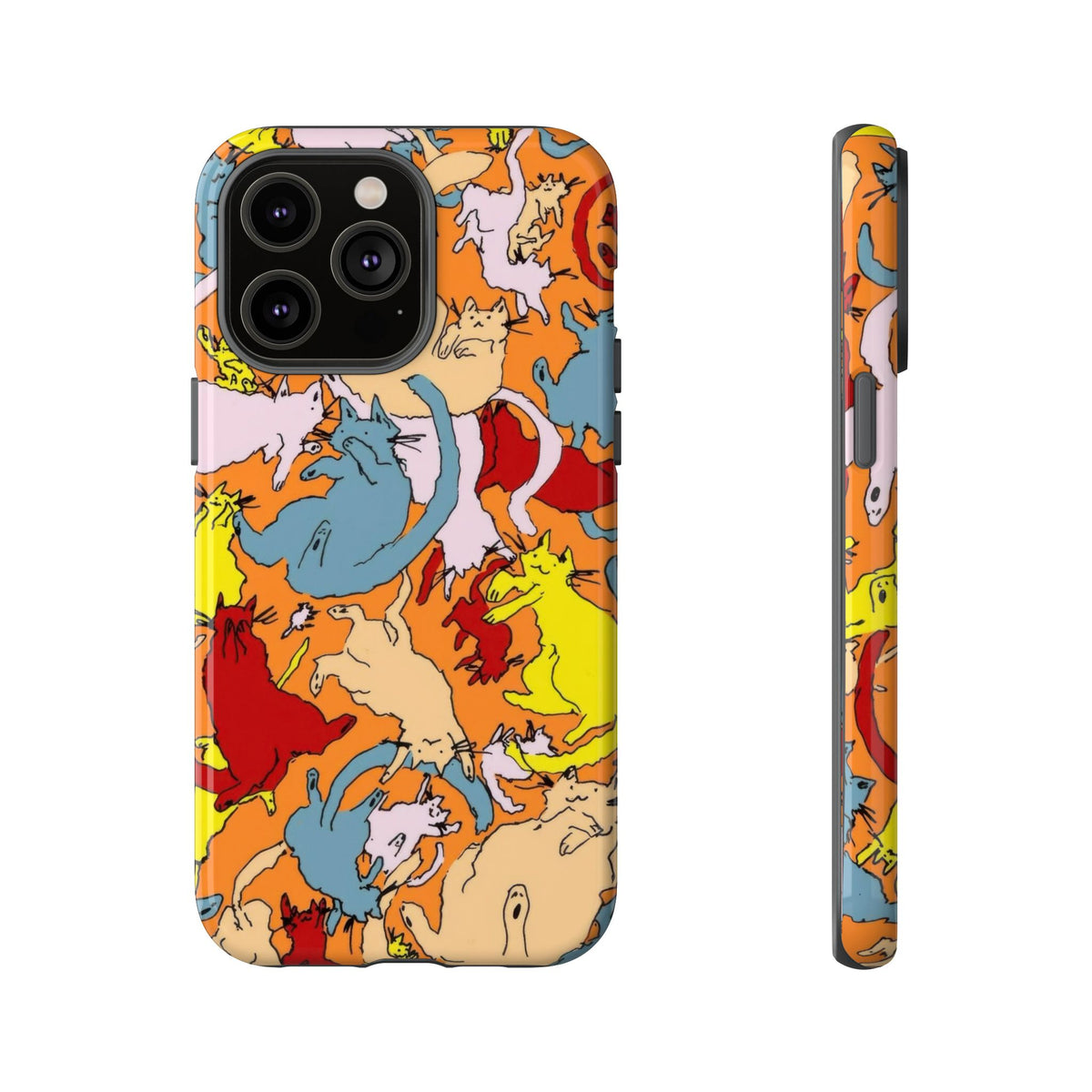 Aesthetic Cats Case - Vintage Kitty Graphic Tough Phone Cases