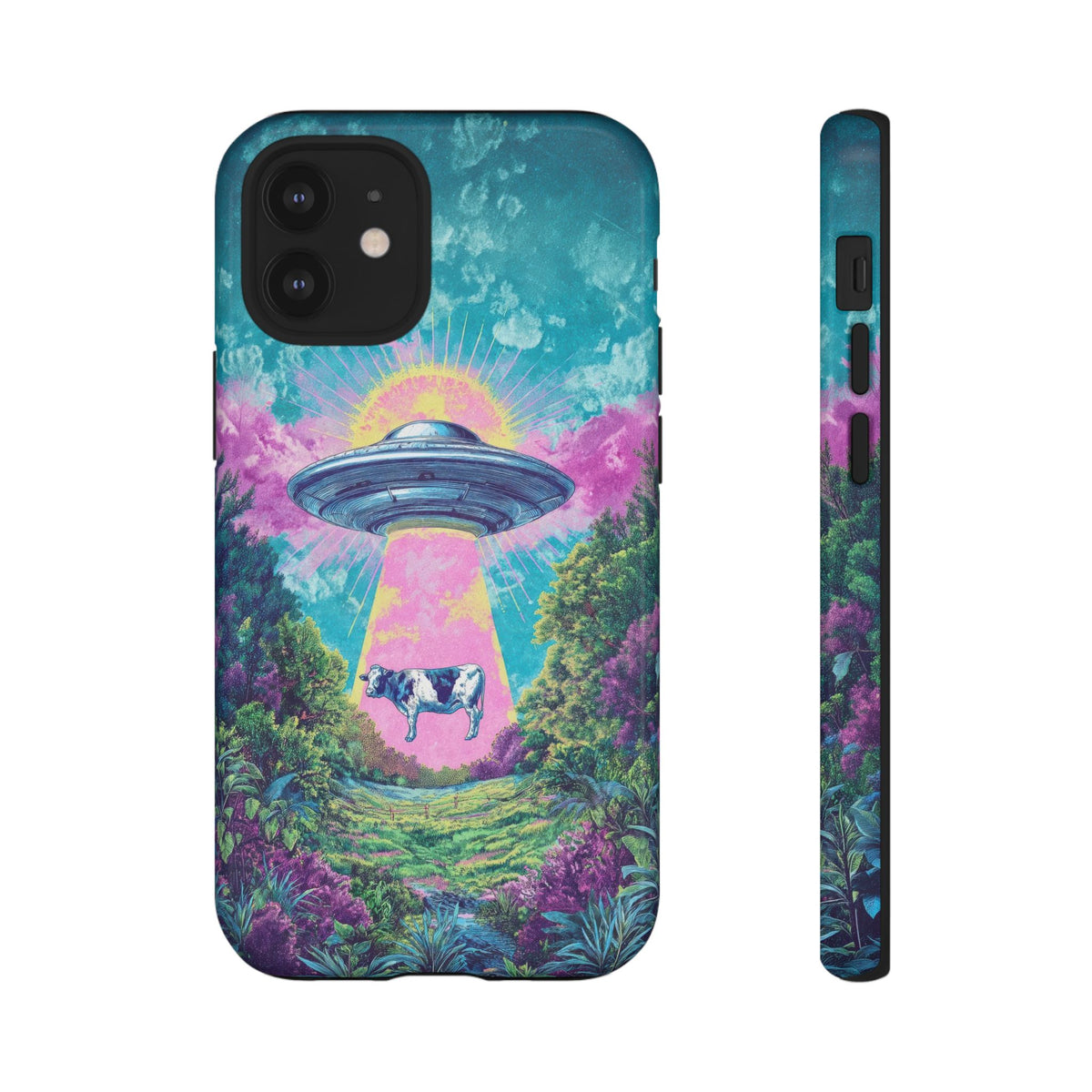 Vintage Alien UFO Graphic Tough Phone Cases