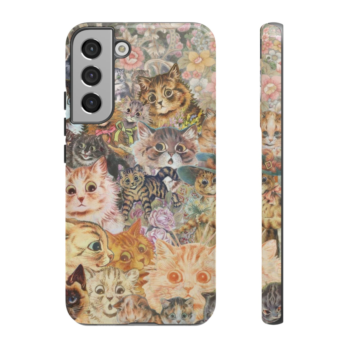 Aesthetic Cats Case - Vintage Kitty Graphic Tough Phone Cases