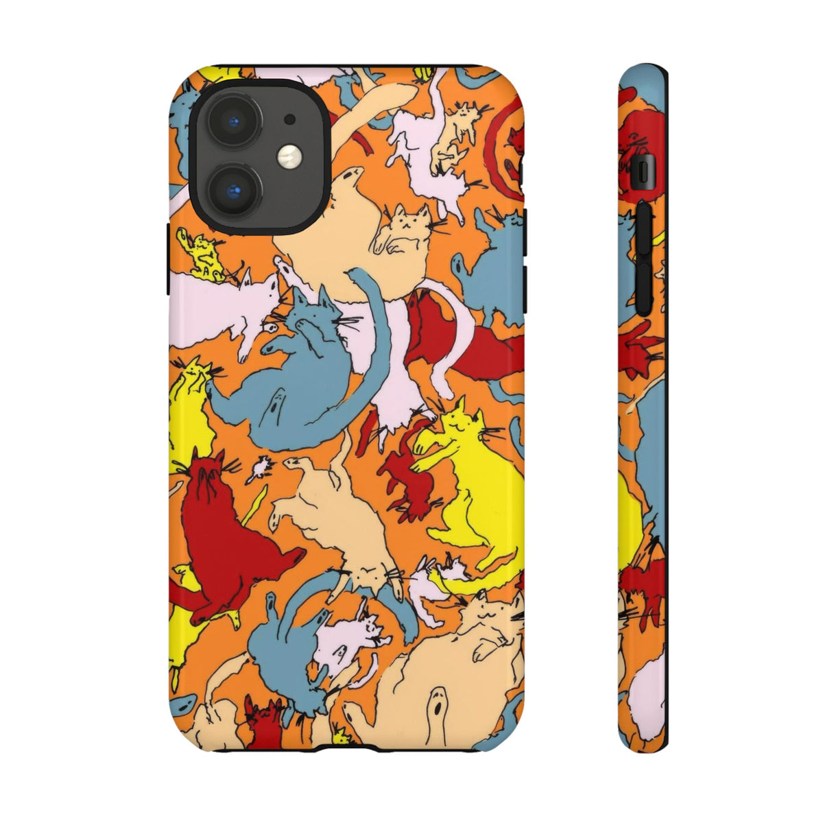 Aesthetic Cats Case - Vintage Kitty Graphic Tough Phone Cases