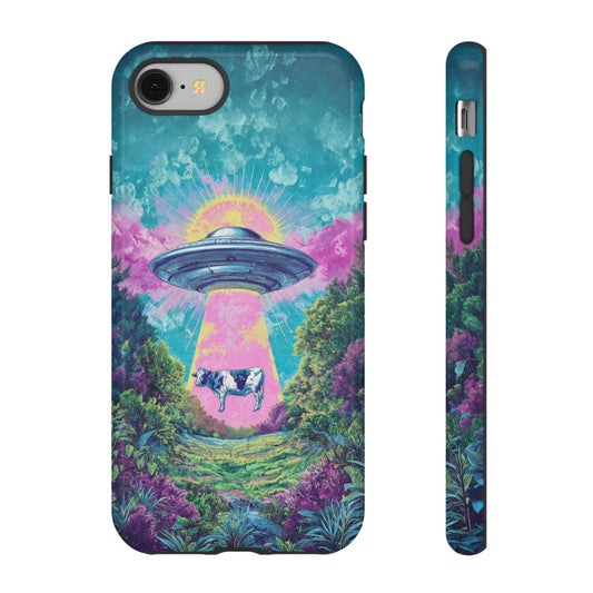 Vintage Alien UFO Graphic Tough Phone Cases