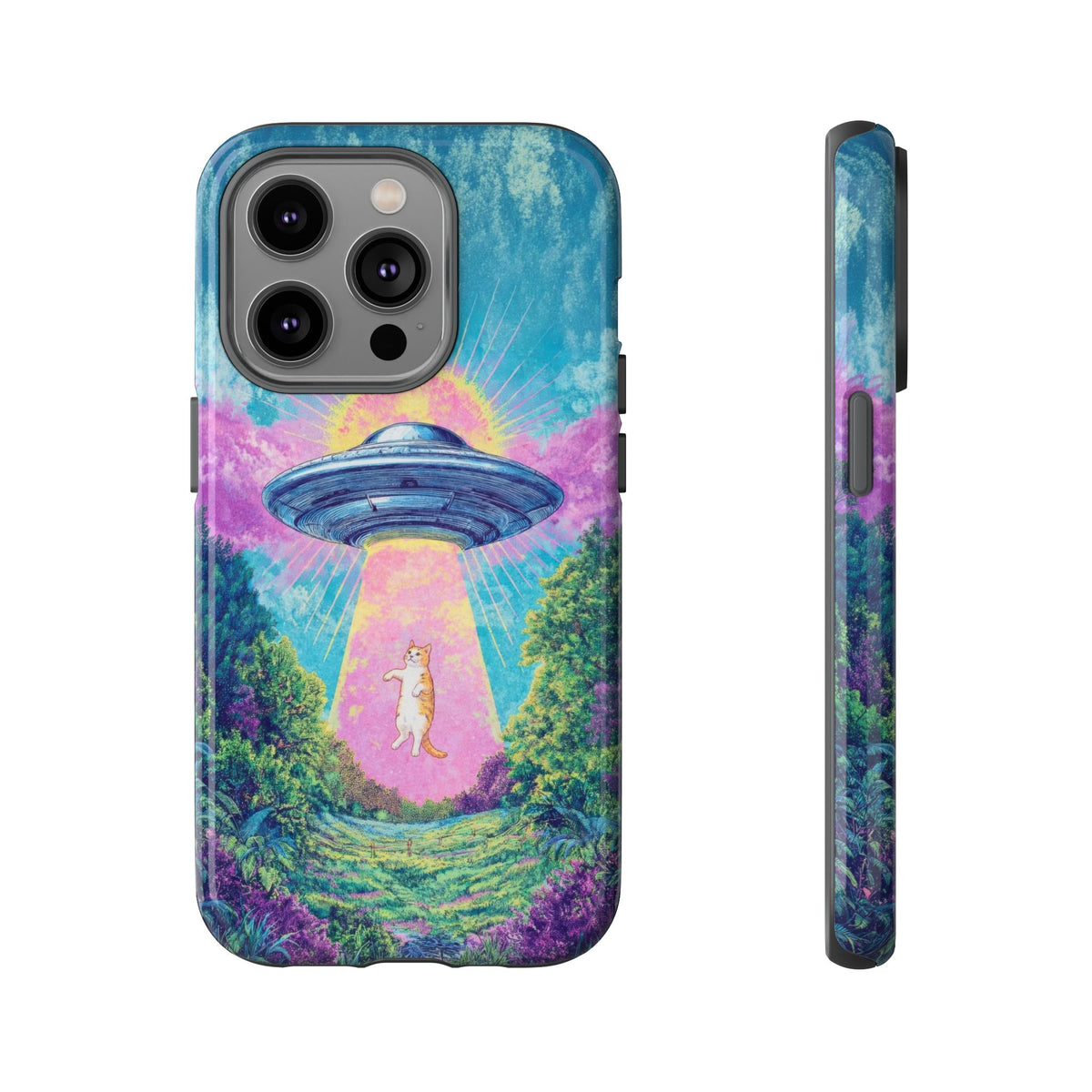 Vintage Alien UFO Graphic Tough Phone Cases