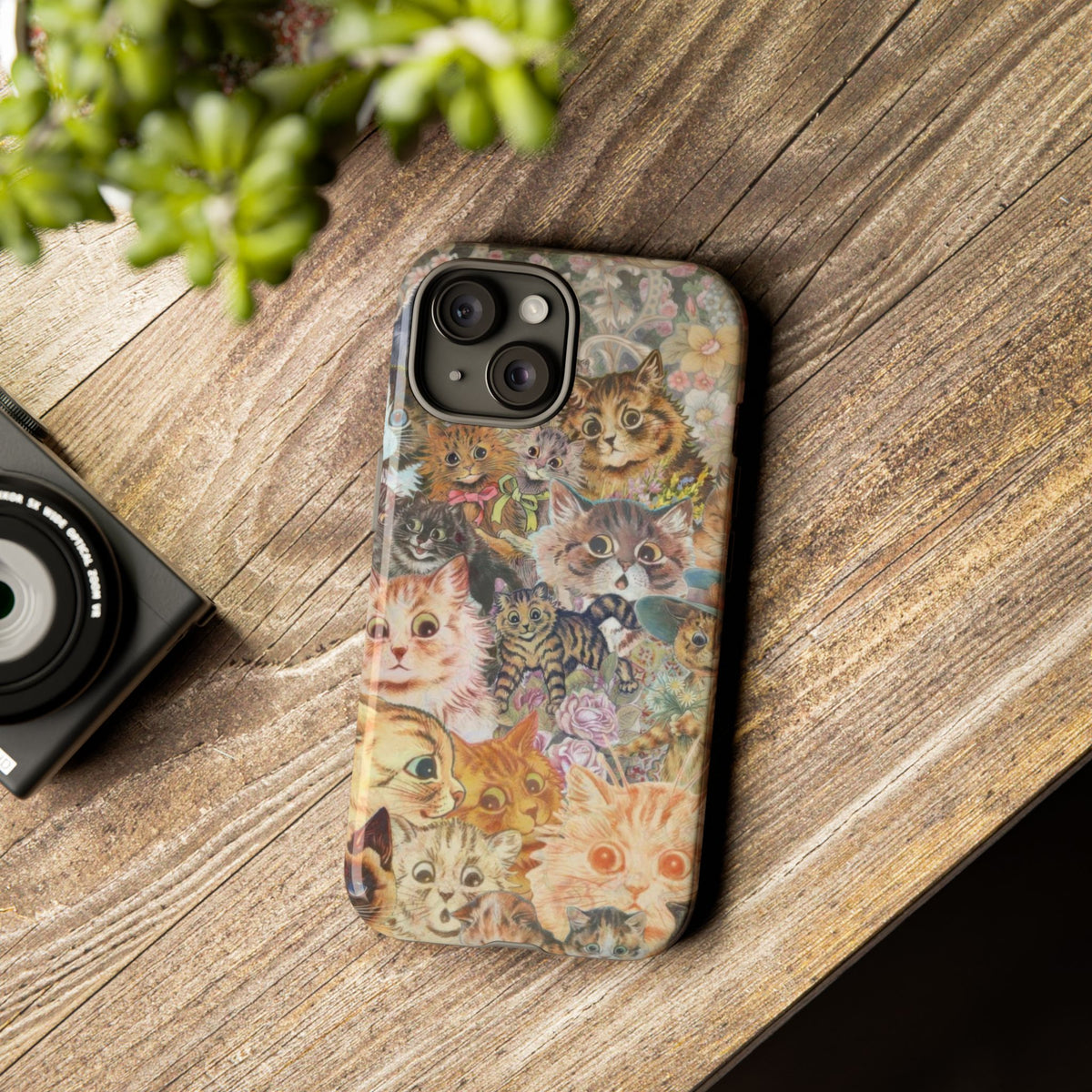 Aesthetic Cats Case - Vintage Kitty Graphic Tough Phone Cases