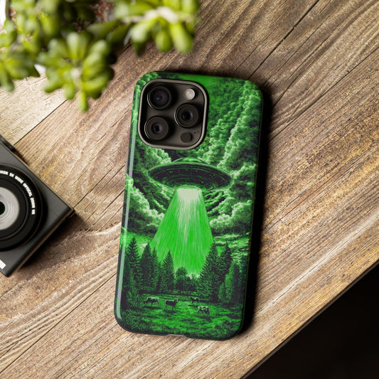 Vintage Alien UFO Graphic Tough Phone Cases