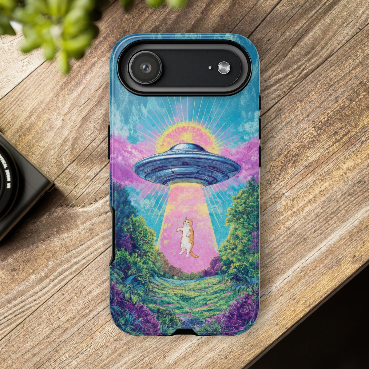 Vintage Alien UFO Graphic Tough Phone Cases