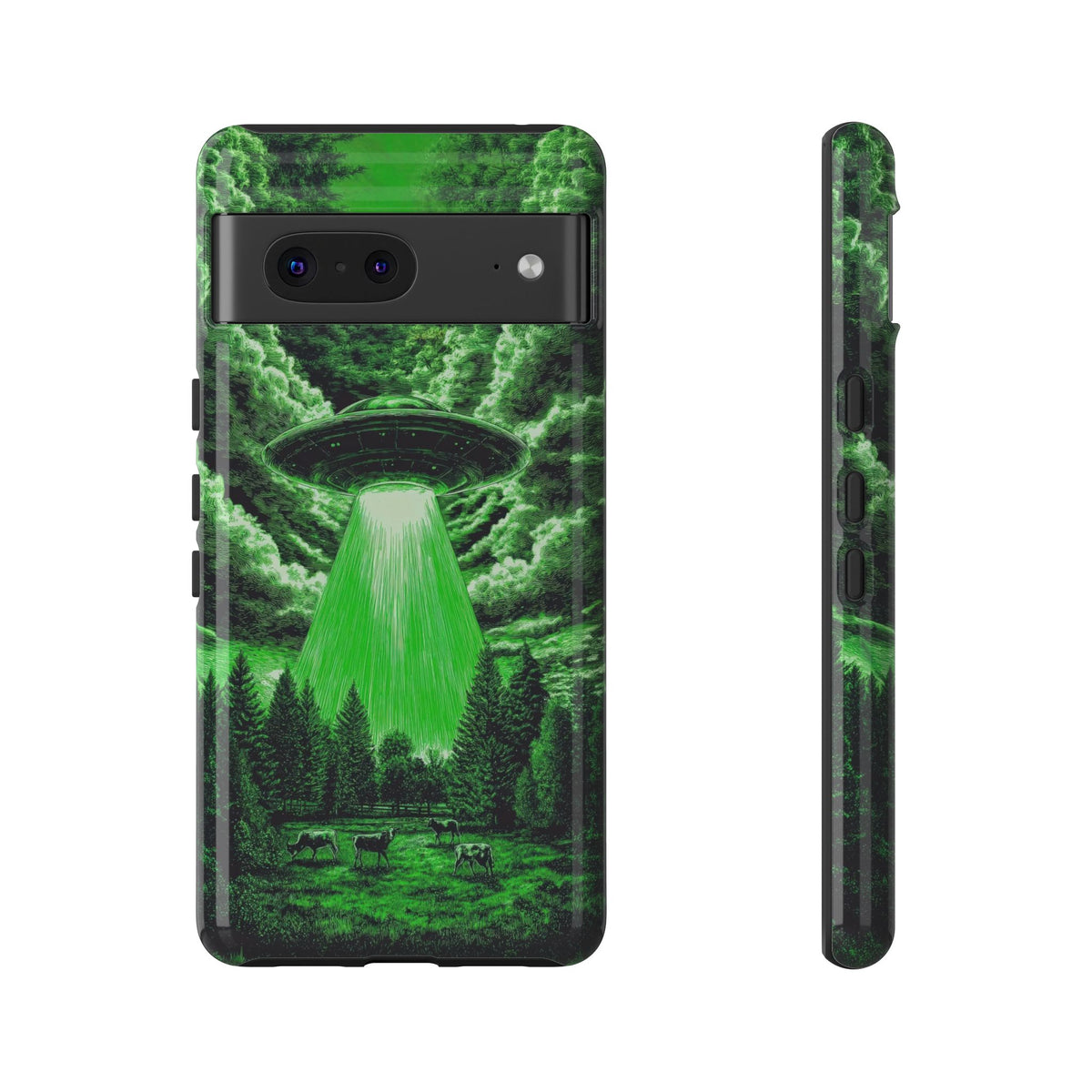 Vintage Alien UFO Graphic Tough Phone Cases