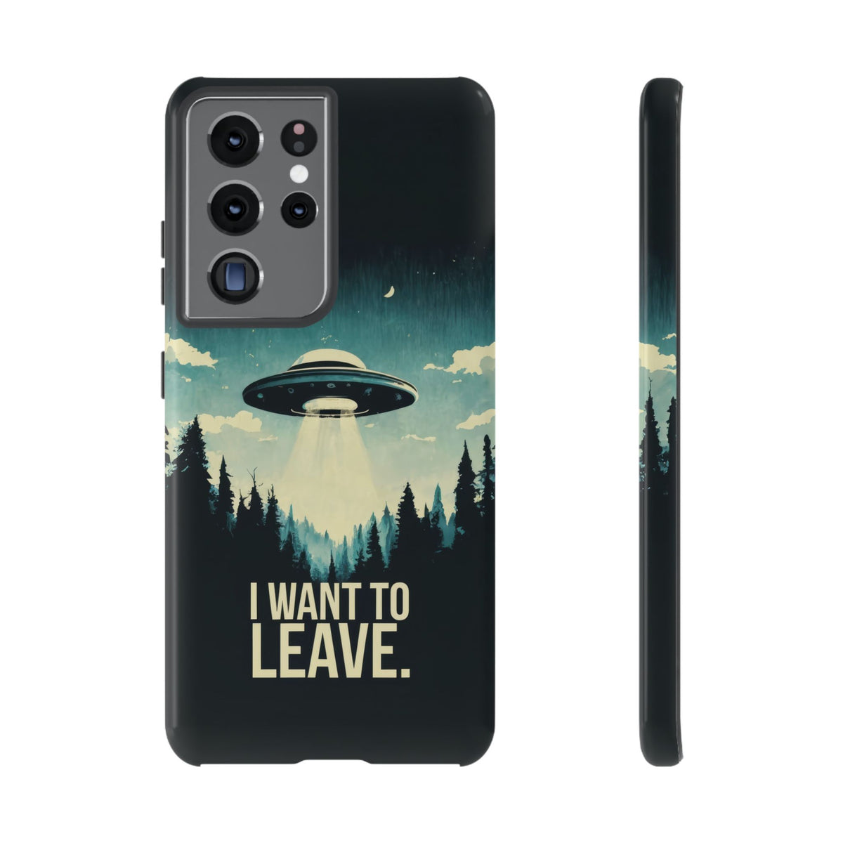 Vintage Alien UFO Graphic Tough Phone Cases
